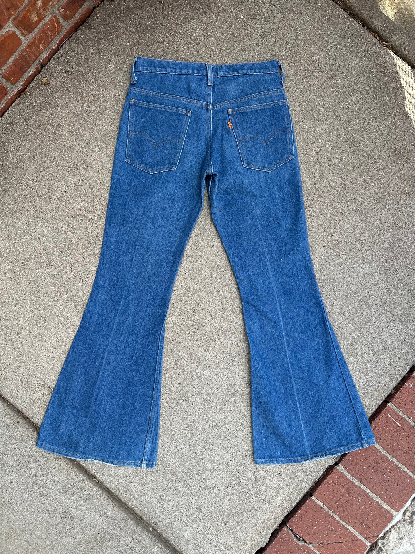70’s Levi’s 784 Orange Tab Elephant Bell Bottom Denim Jeans USA (Women’s 26)