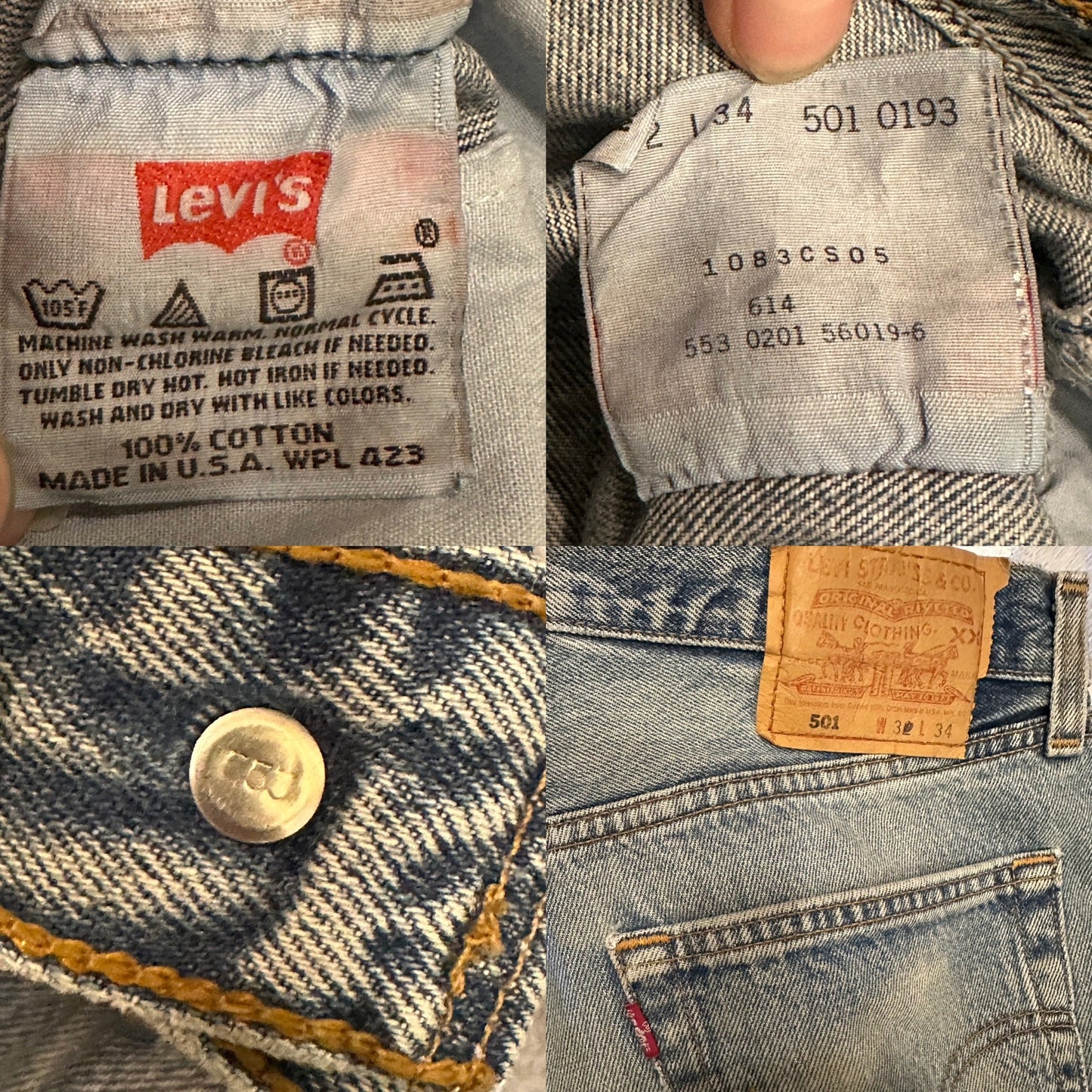 MCA VINTAGE REVIVAL: 90’s Levi’s 501 Patchwork Jeans (31x33 / Modern 8)