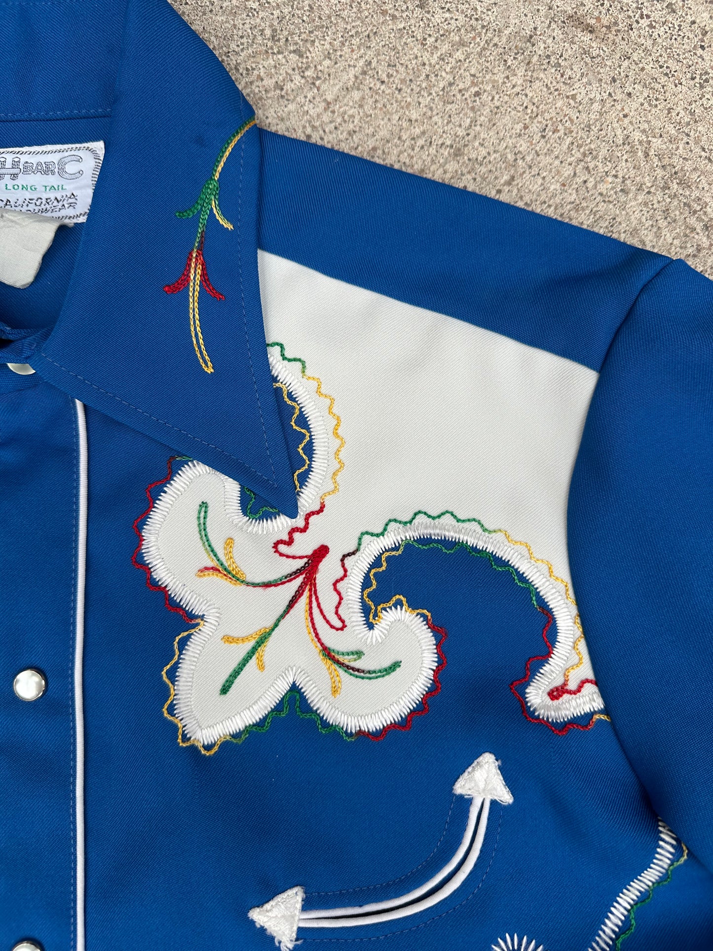 70’s H Bar C Ranchwear Roy Rogers Arrowhead Embroidered Pearl Snap Shirt (Unisex L)