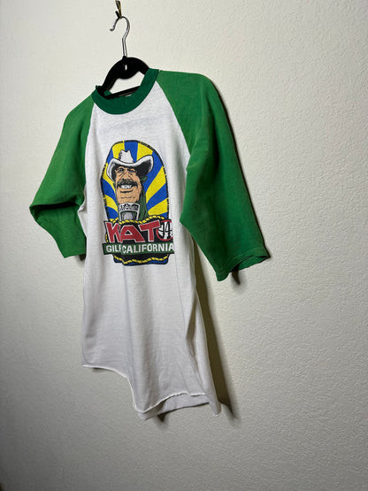 70’s Raglan Big Head KFAT Country Music Tee (Unisex M)