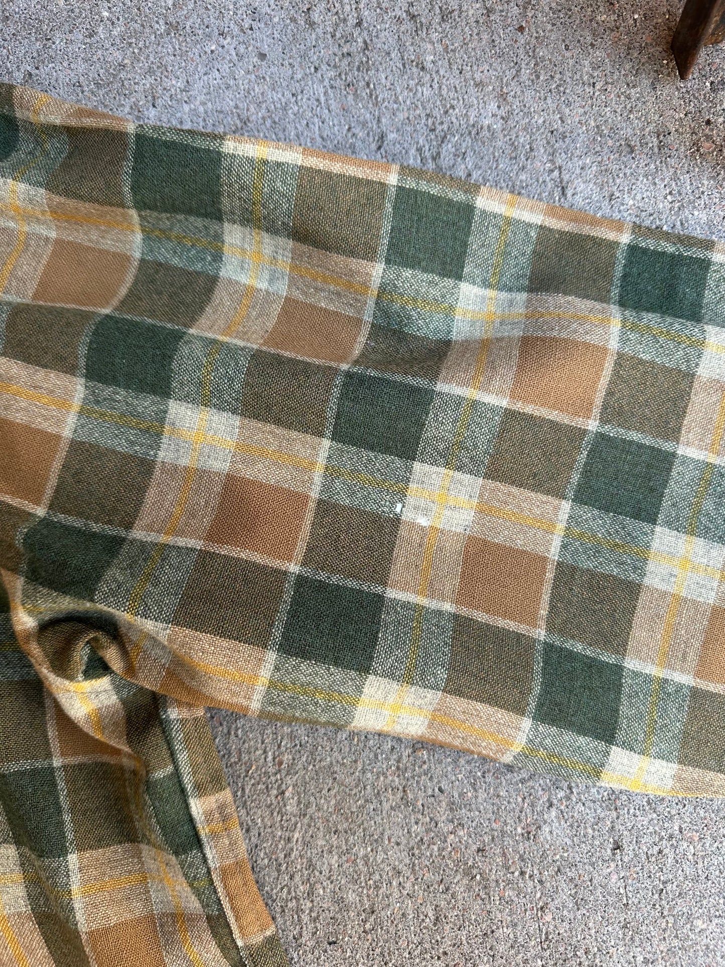 70’s Pendleton Loop Collar Plaid Wool Board Shirt (Men’s L)