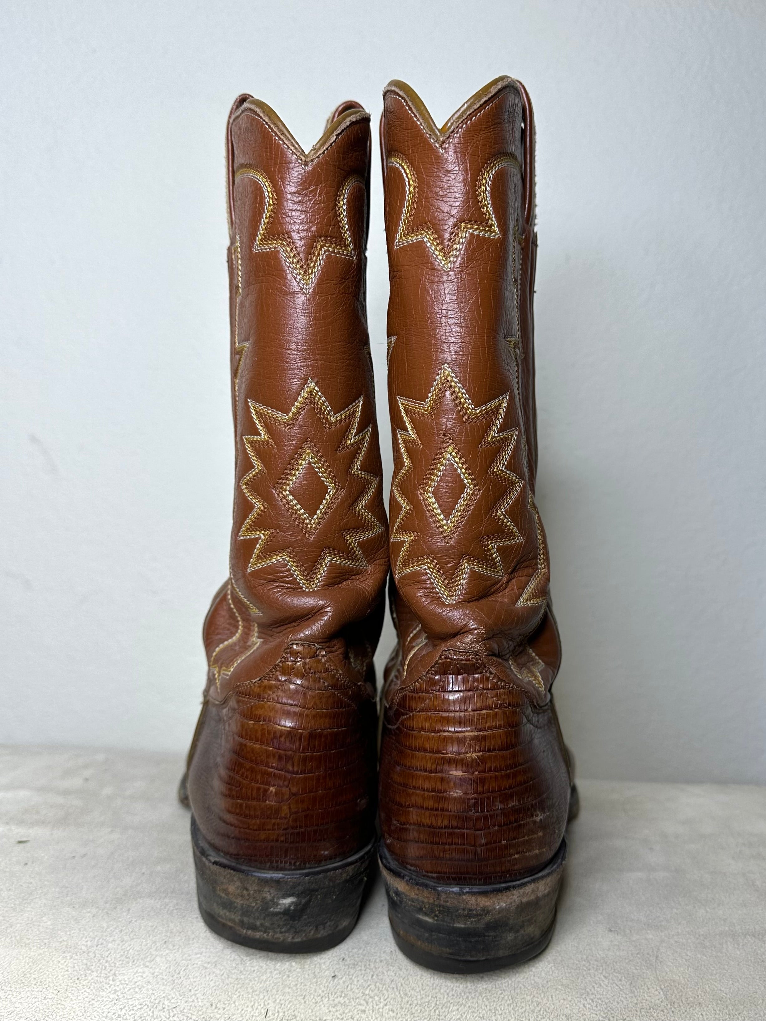70's Tony Lama Black Label Exotic Cowboy Boots (Men's 8.5/Women's