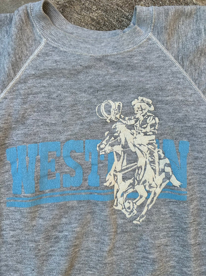 80’s Cowboy Western Raglan Crewneck Sweatshirt (Unisex M)