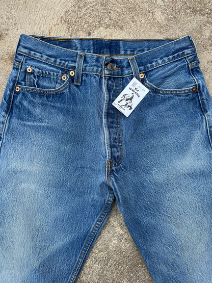 Y2K Levi’s 501 STF Crop Denim Jeans (Men’s 28x26 / Women’s 26)