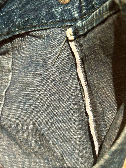 Rare 50’s LEVI’S Big E Western Side Zip Shorthorn Denim Pants (Women’s 24/25)