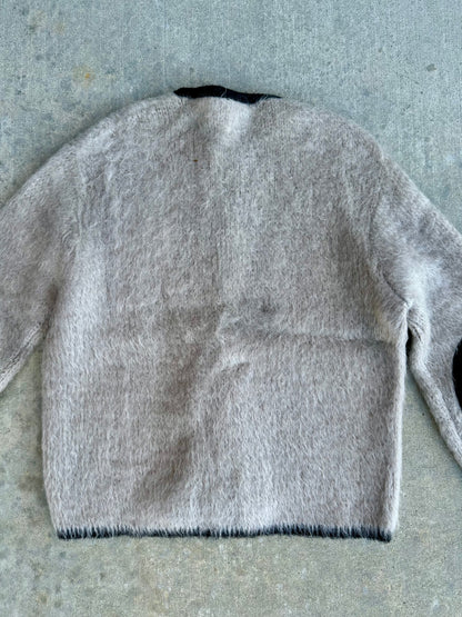 60’s McCurdy’s Mohair Zip-Up Cardigan Sweater w/ Suede Elbows (Women’s S/M)