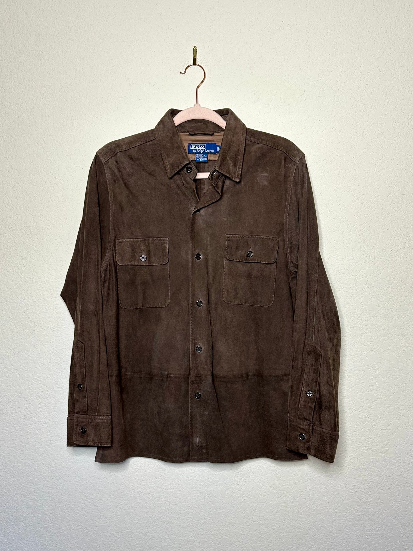 90’s Polo Ralph Lauren Brown Suede Overshirt (Men’s M)