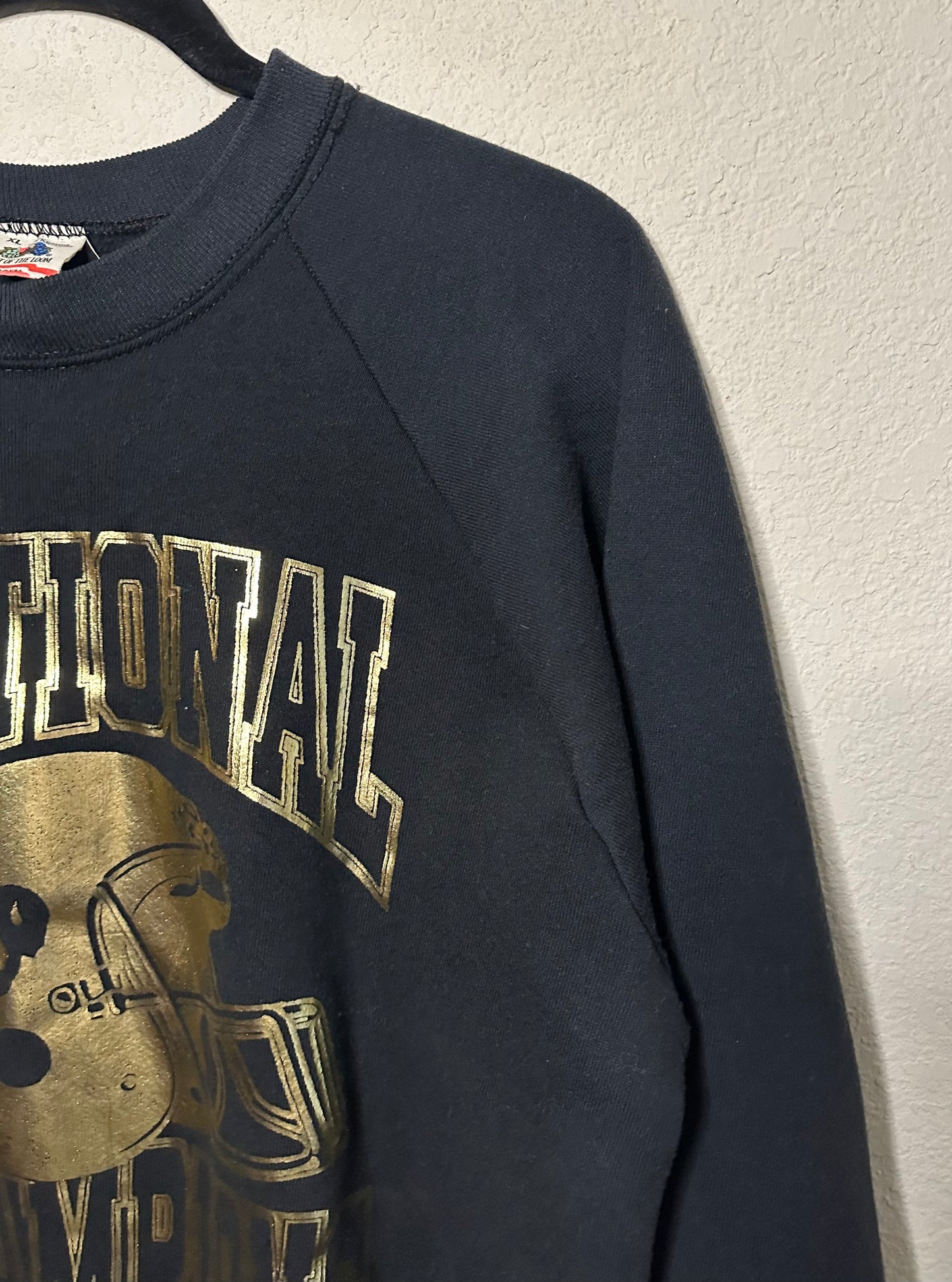 VERY RARE 1990 CU Buffs National Champions Raglan Sweatshirt (Unisex L)