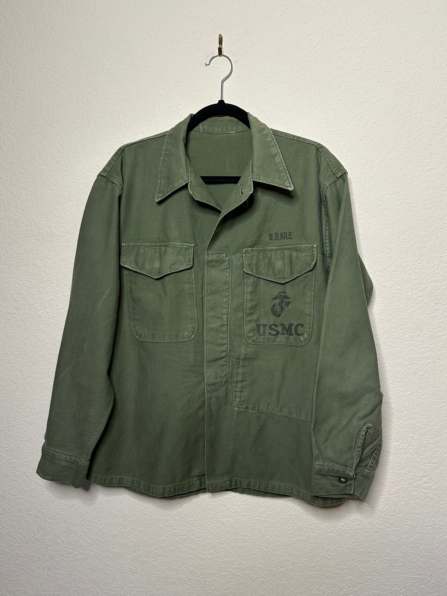 50’s Military P56 Cotton Sateen Utility Shirt OG107 (Unisex M)