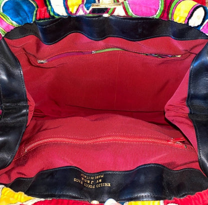 60’s Emilio Pucci by Jana Stained Glass Velvet Shoulder Bag