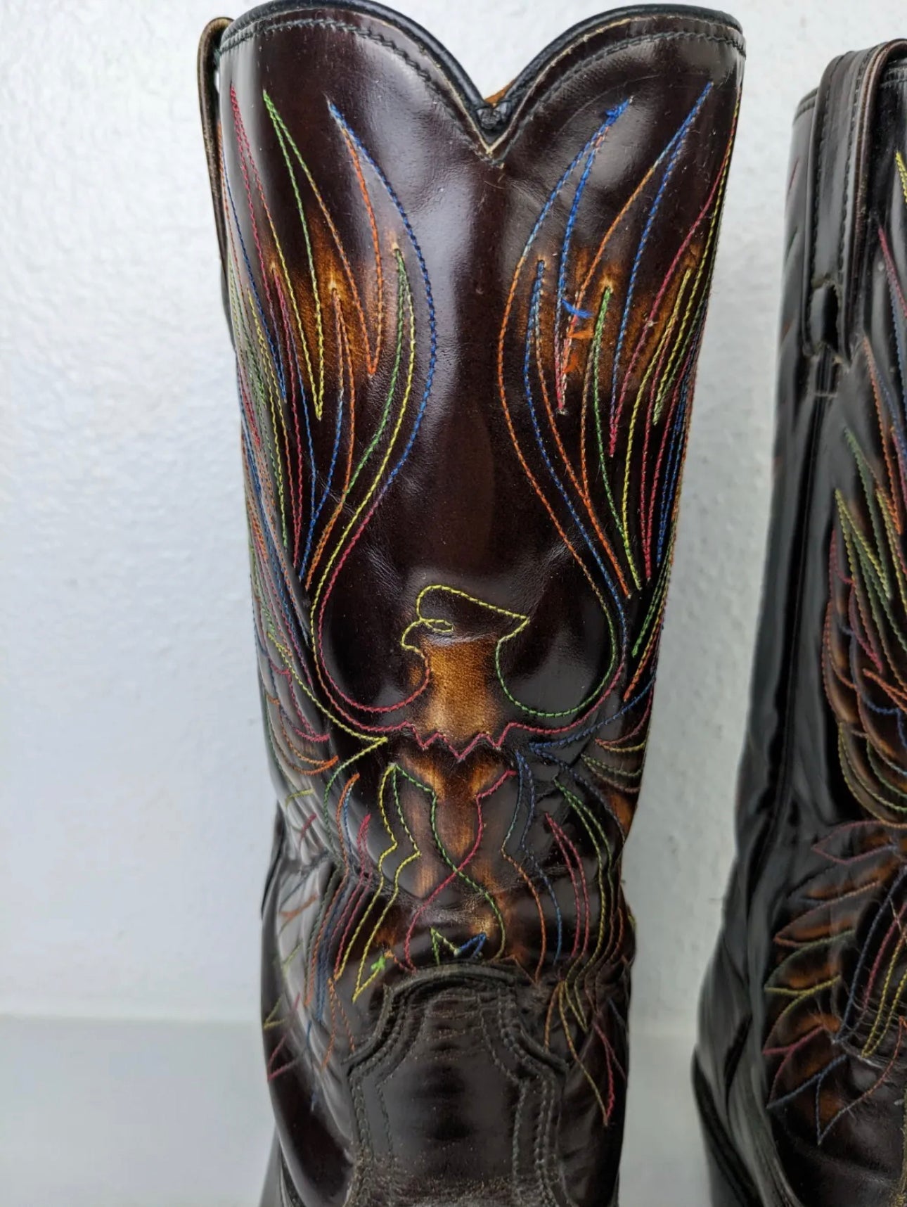 70’s ACME Thunderbird Rising Phoenix Stovepipe Cowboy Boots (Men’s 10.5)