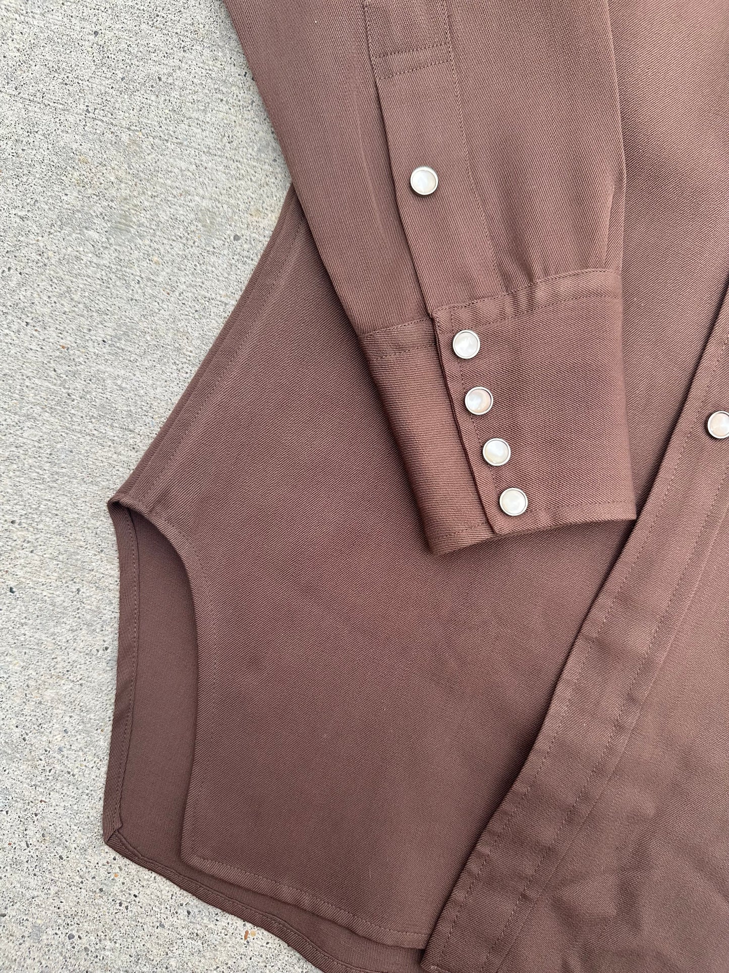 40’s Western Gabardine Fringe Pearl Snap Shirt (Unisex XS/S)