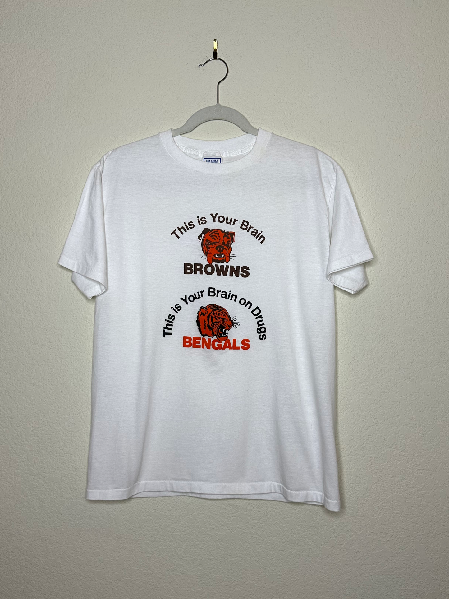 80’s NFL Browns vs Bengals Single Stitch Tee (Unisex M)