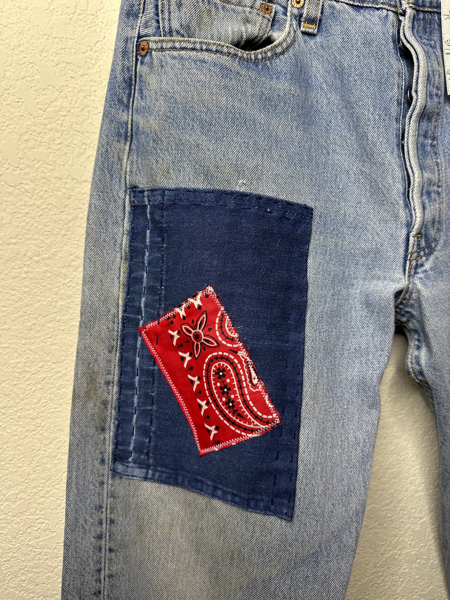 MCA VINTAGE REVIVAL: 90’s Levi’s 501 Patchwork Jeans (31x33 / Modern 8)