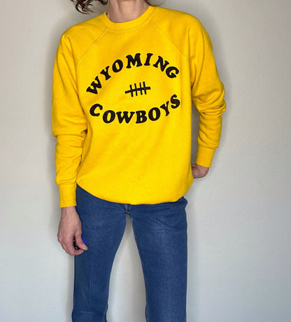 80’s One-of-a-Kind Wyoming Cowboys Raglan Sweatshirt (Unisex M/L)