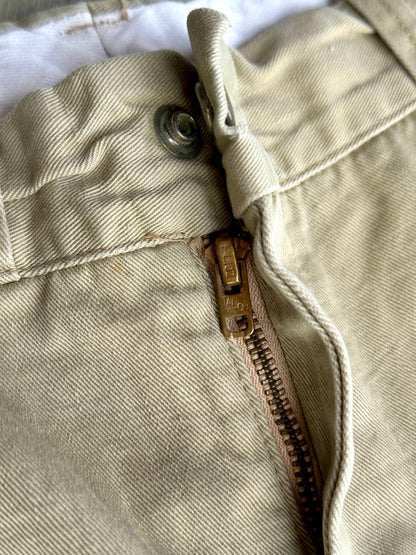 50’s POWR HOUSE Sanforized Vat Dyed Sail Cloth Chinos (Men’s 35x28.5 / Women’s 34)