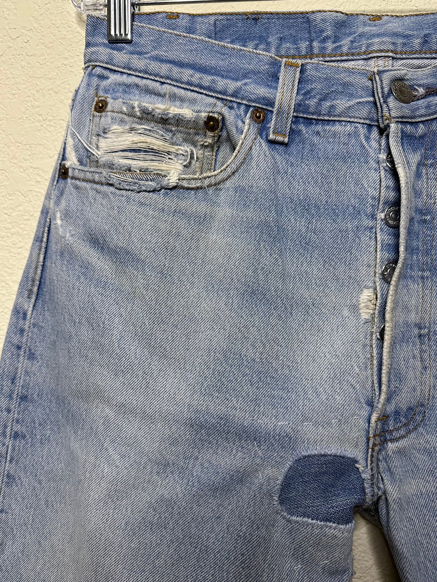 80’s Levi’s 501 USA Patched Jeans (32x31 / Modern 8/10)