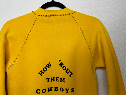 80’s Wyoming Raglan Sweatshirt w/  Hand Embroidered & Flocked Letters (Women’s XS)