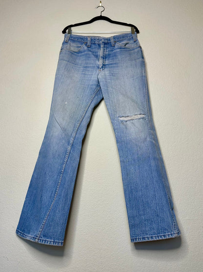 70’s Dickies Bootcut Patched Denim Twisted Seam Talon Jeans (Men’s 31x29/ Women’s 30)