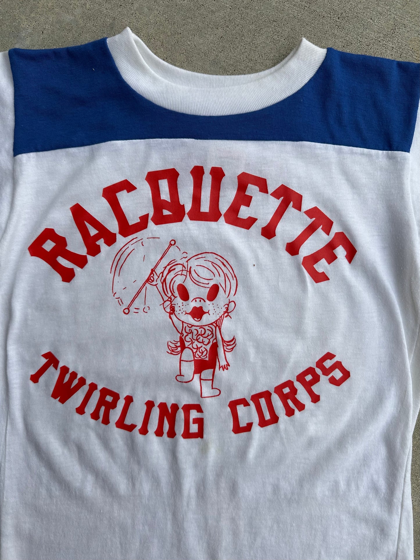 70’s Dodger Sportswear Twirling Corps Single Stitch Baby Tee (Women’s S)
