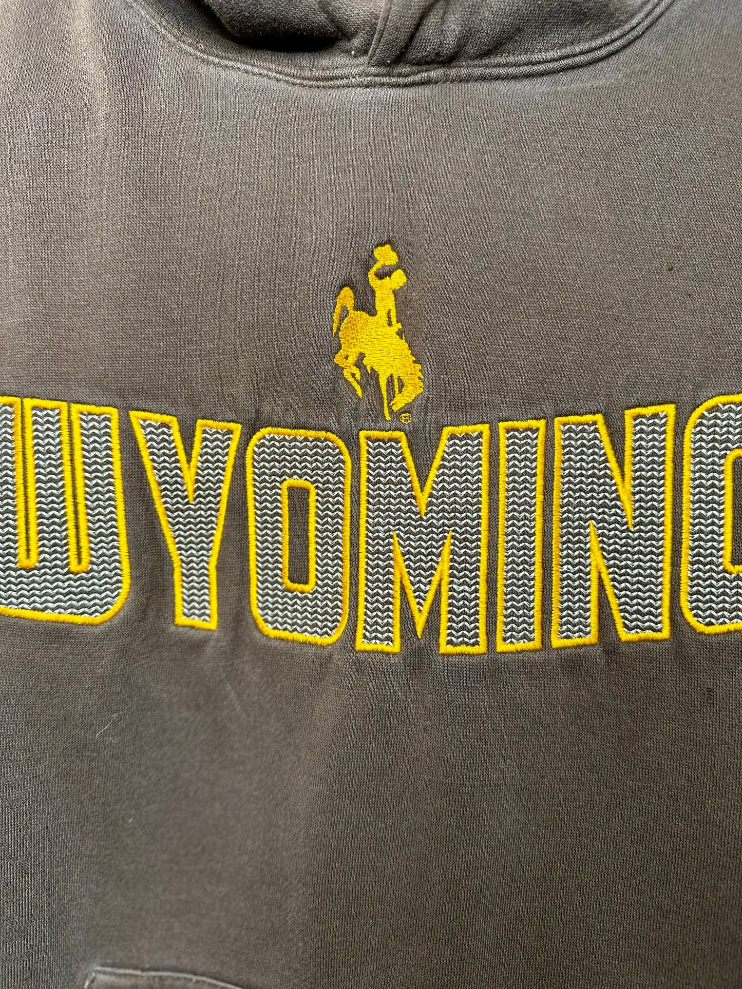 Wyoming Embroidered Block Letter Hoodie (Unisex S)