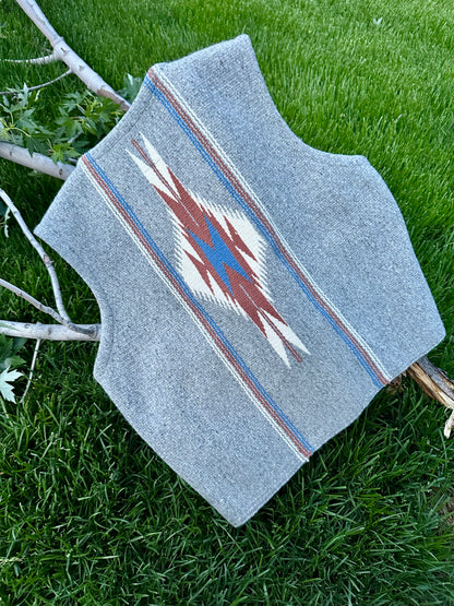 1980’s Ortega’s Chimayo Hand Woven Wool Blanket Vest (Women’s M)