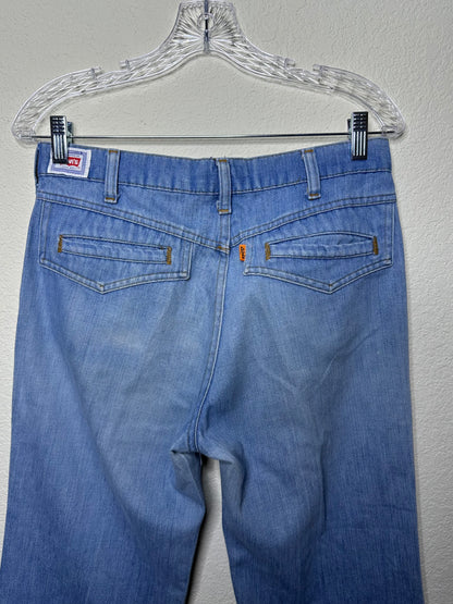 Rare 70’s Levi’s Orange Tab Soft Cotton Bell Flare Denim Trousers (30x29 / Modern 6)