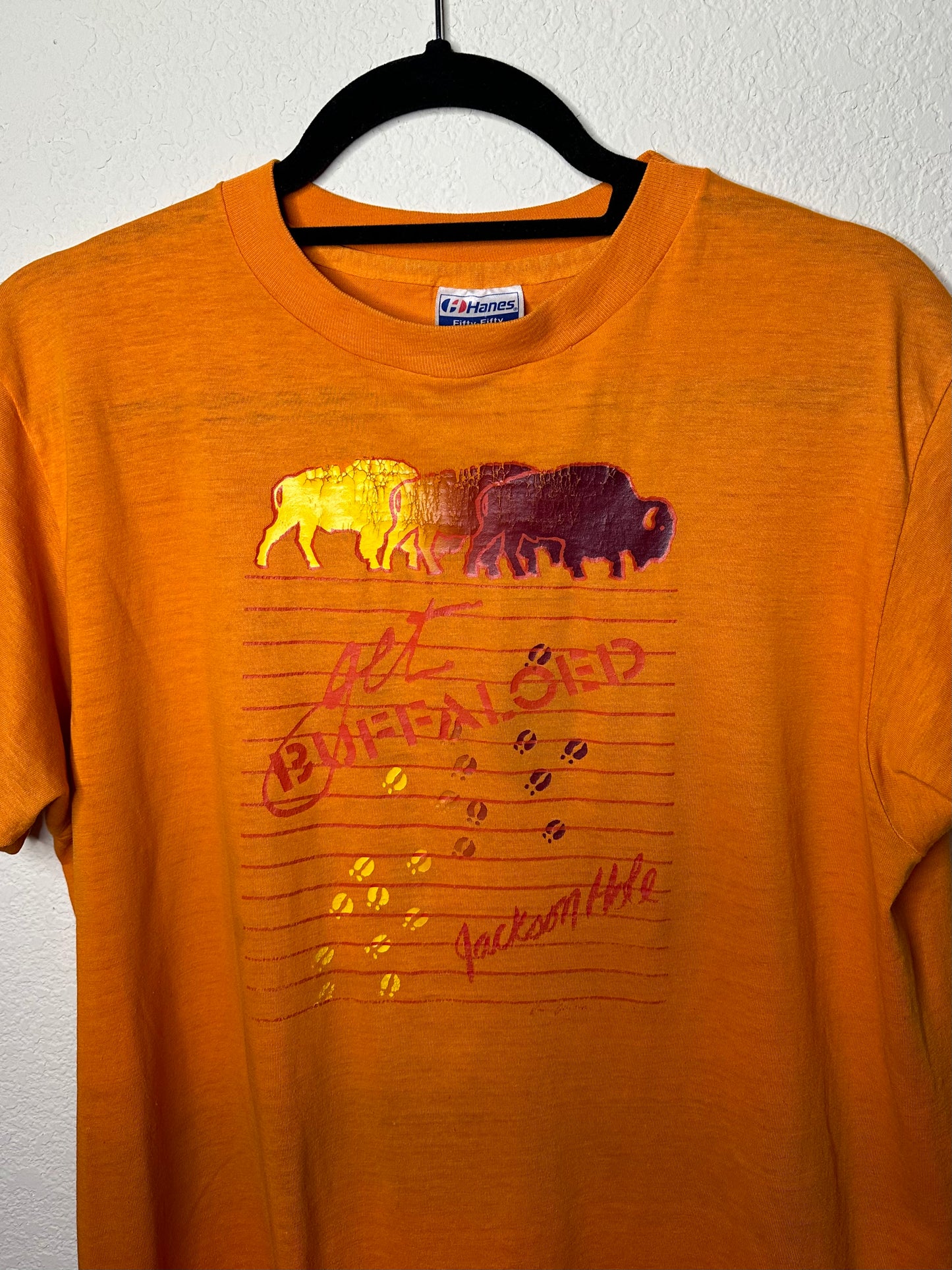 80’s Jackson Hole Get Buffaloed Paper Thin Single Stitch Tee (Unisex M)