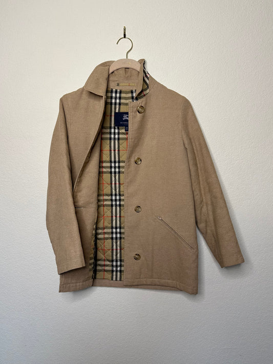 Vintage Burberry Nova Check Quilted Lined Cotton Blend Jacket (XS)