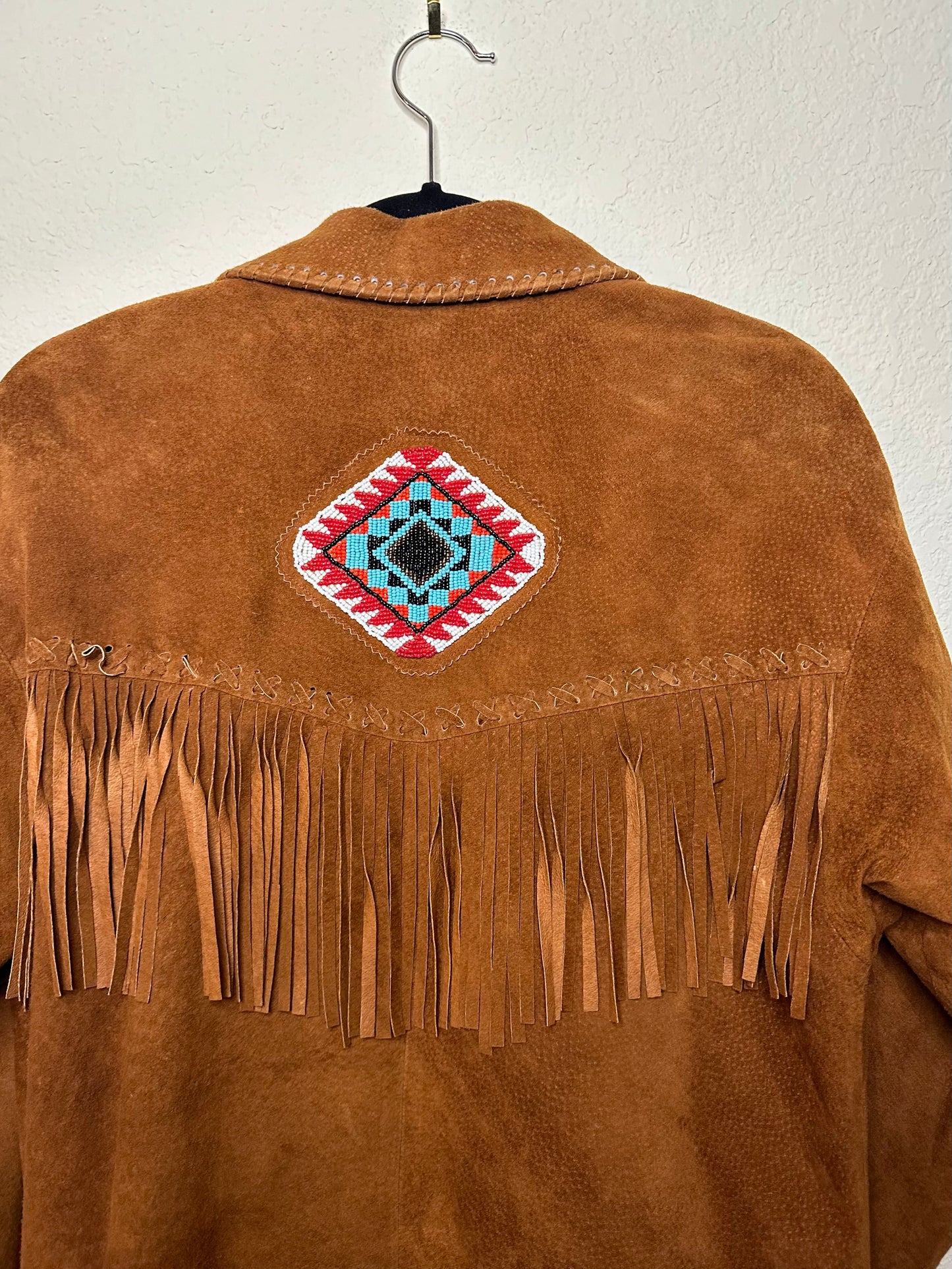 90’s Pia Rucci Beaded Suede Fringe Western Jacket (Women’s M/L)