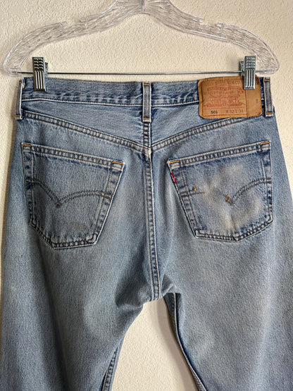 MCA VINTAGE REVIVAL: 90’s Levi’s 501 Patchwork Jeans (31x33 / Modern 8)