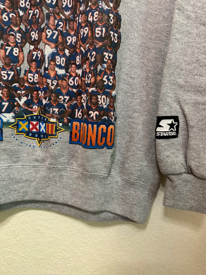 90’s Starter Denver Broncos Super Bowl Team Crewneck Sweatshirt USA (Women’s S)