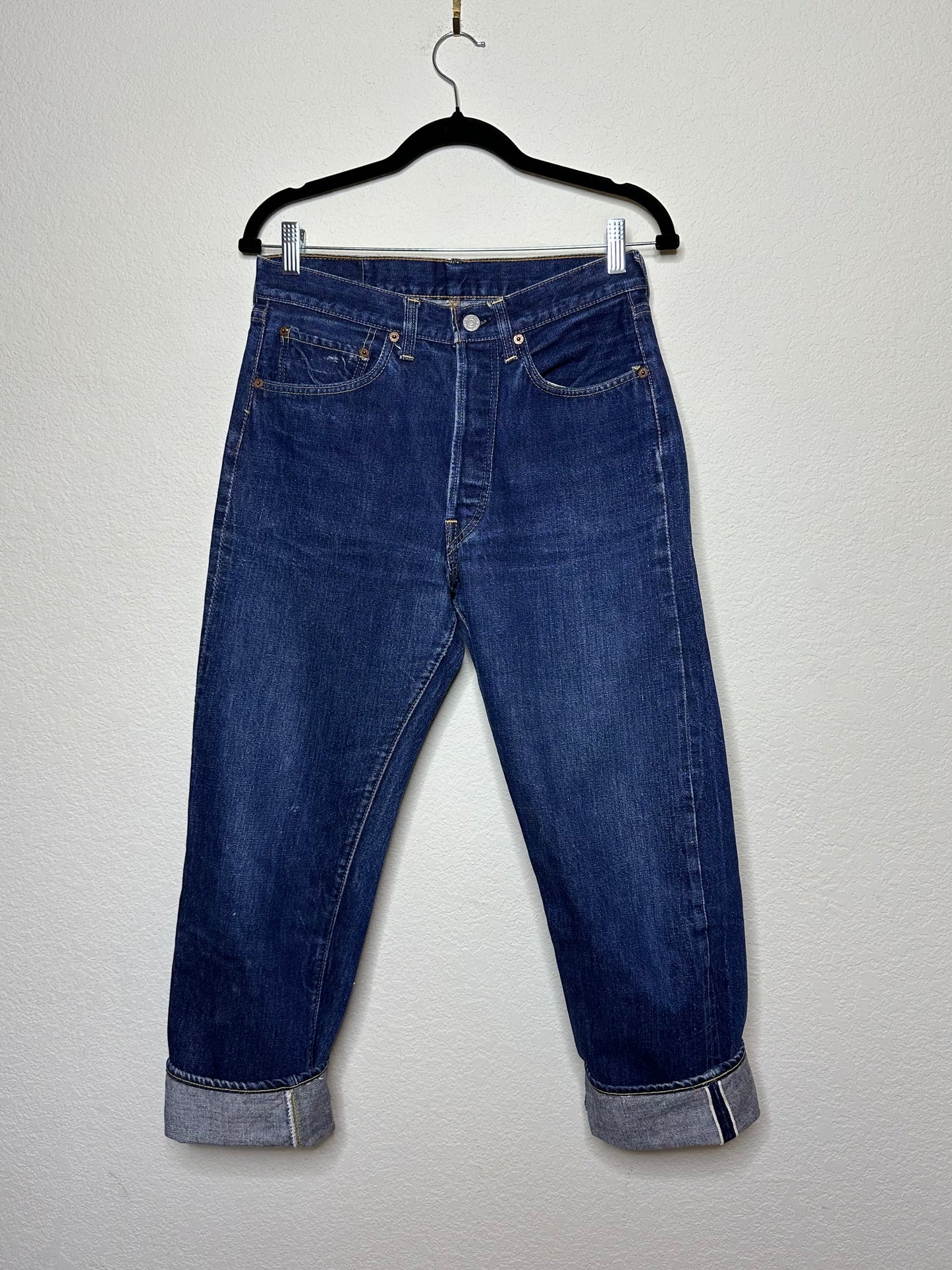 60’s Vintage LEVI’S 501 “BIG E” Selvedge Jeans Button #6 USA - Rare A+ Condition (Men’s 30 / Women’s 28)