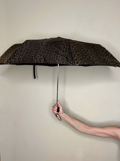 70’s Fendi Leopard Print Packable Umbrella