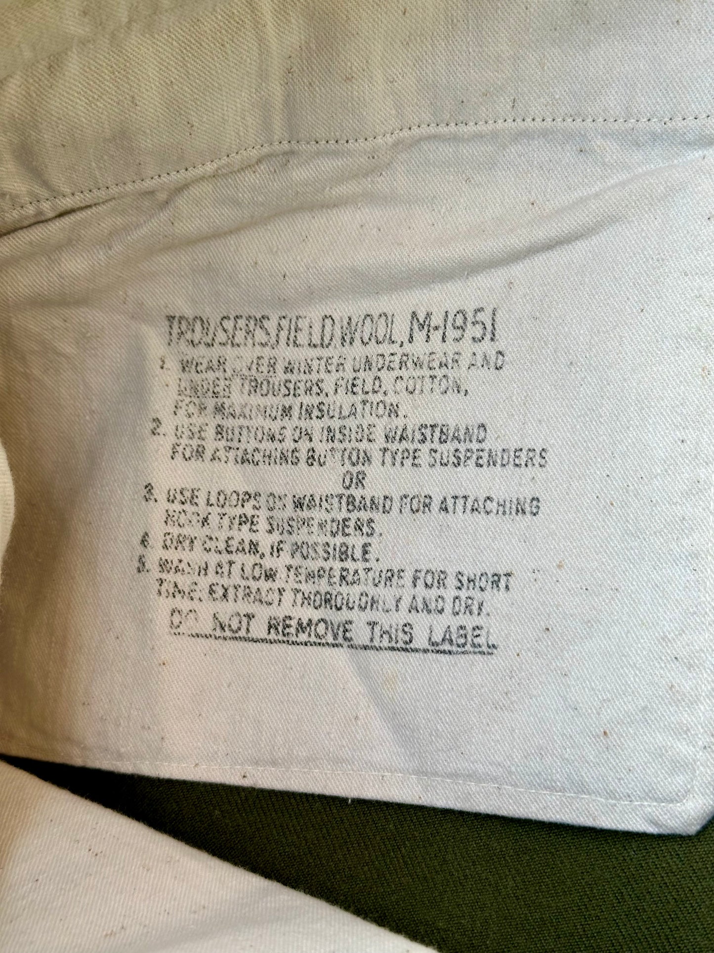 50’s Military M51 Wool Field Trousers (Medium Long)