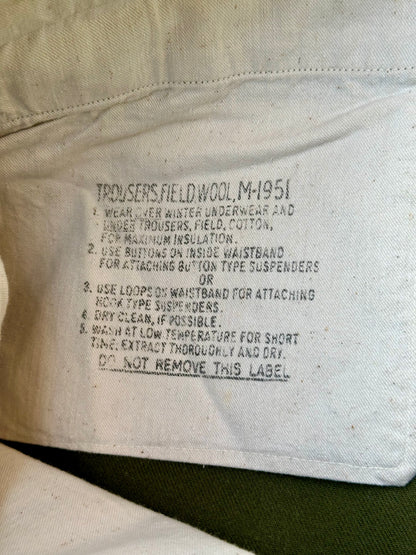 50’s Military M51 Wool Field Trousers (Medium Long)