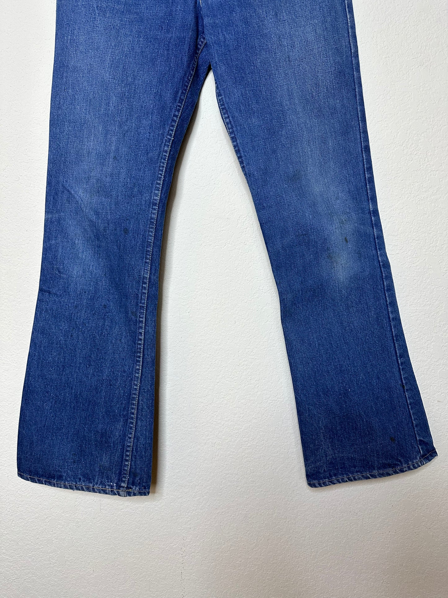 60’s/70’s Levi’s 646 Orange Tab Bell Flare #8 Button USA Jeans (Unisex 32x32 / Modern 8/10)