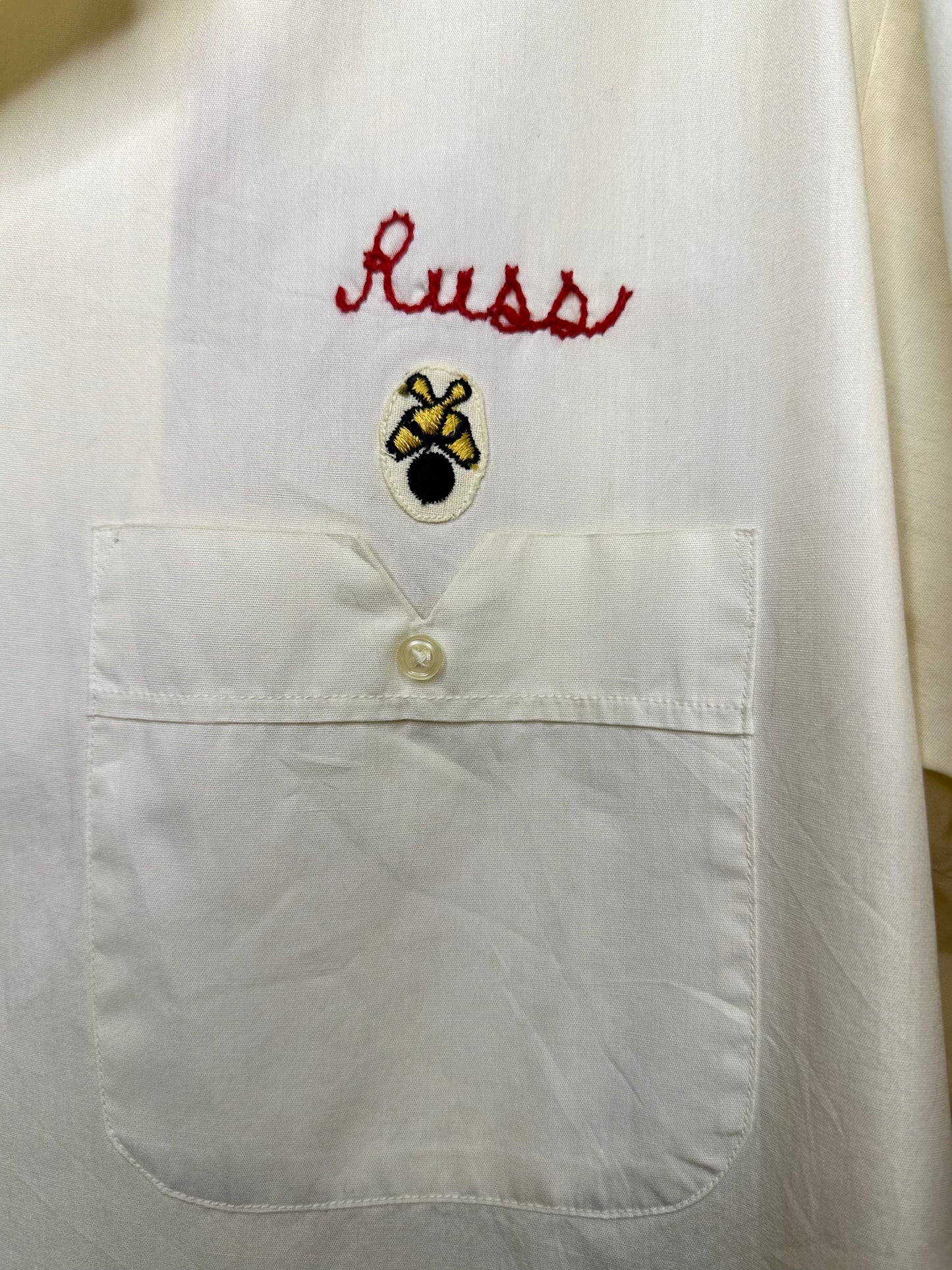 50’s Custom Standard of Texas Oil Chainstitch Pima Cotton Bowling Shirt (Unisex M)