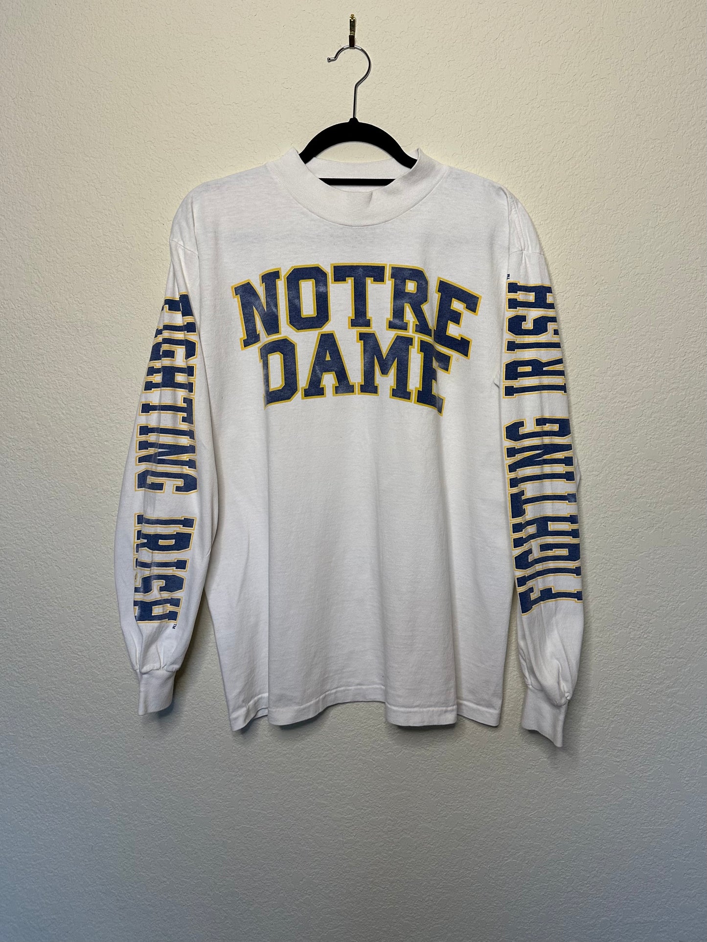 80’s Notre Dame Single Stitch Long Sleeve Tee (Unisex L)