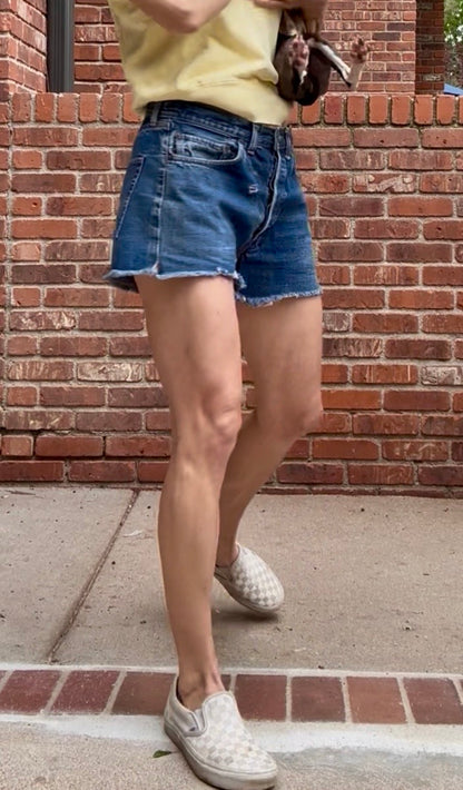 60’s LEVI’S BIG E Redline Selvedge Denim Cutoff Shorts (31” / Modern 29)