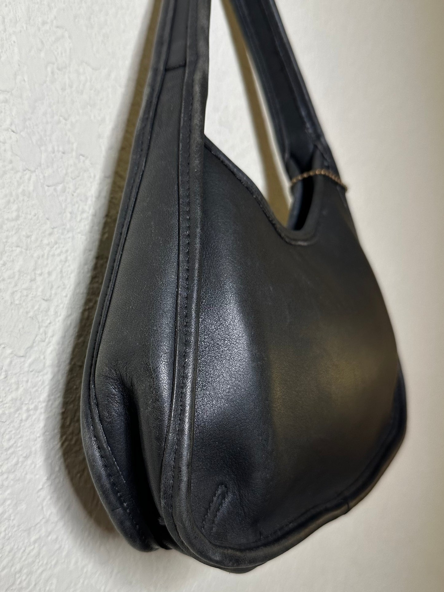 90’s COACH Black Leather Ergo Mini Satchel Bag USA