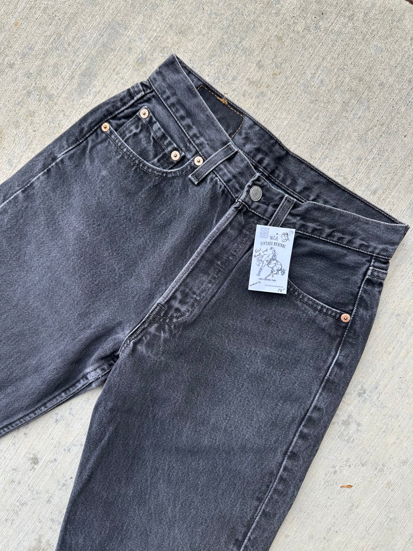 90’s Levi’s 501 Black Denim Jeans USA (26x28 / Women’s 24/25)