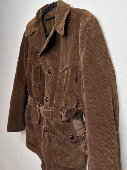 60’s Western Yoked Corduroy Norfolk Hunting Jacket (Unisex M/L)