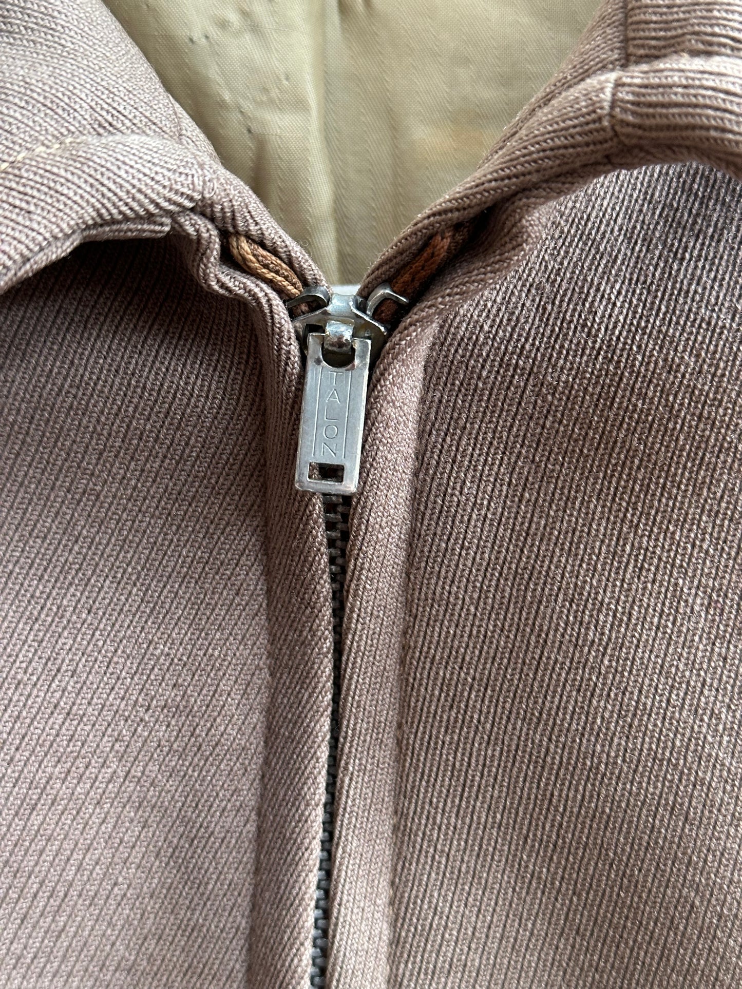 RARE 40’s Wool Gabardine Western Raglan Zip-Up Jacket (Unisex S)