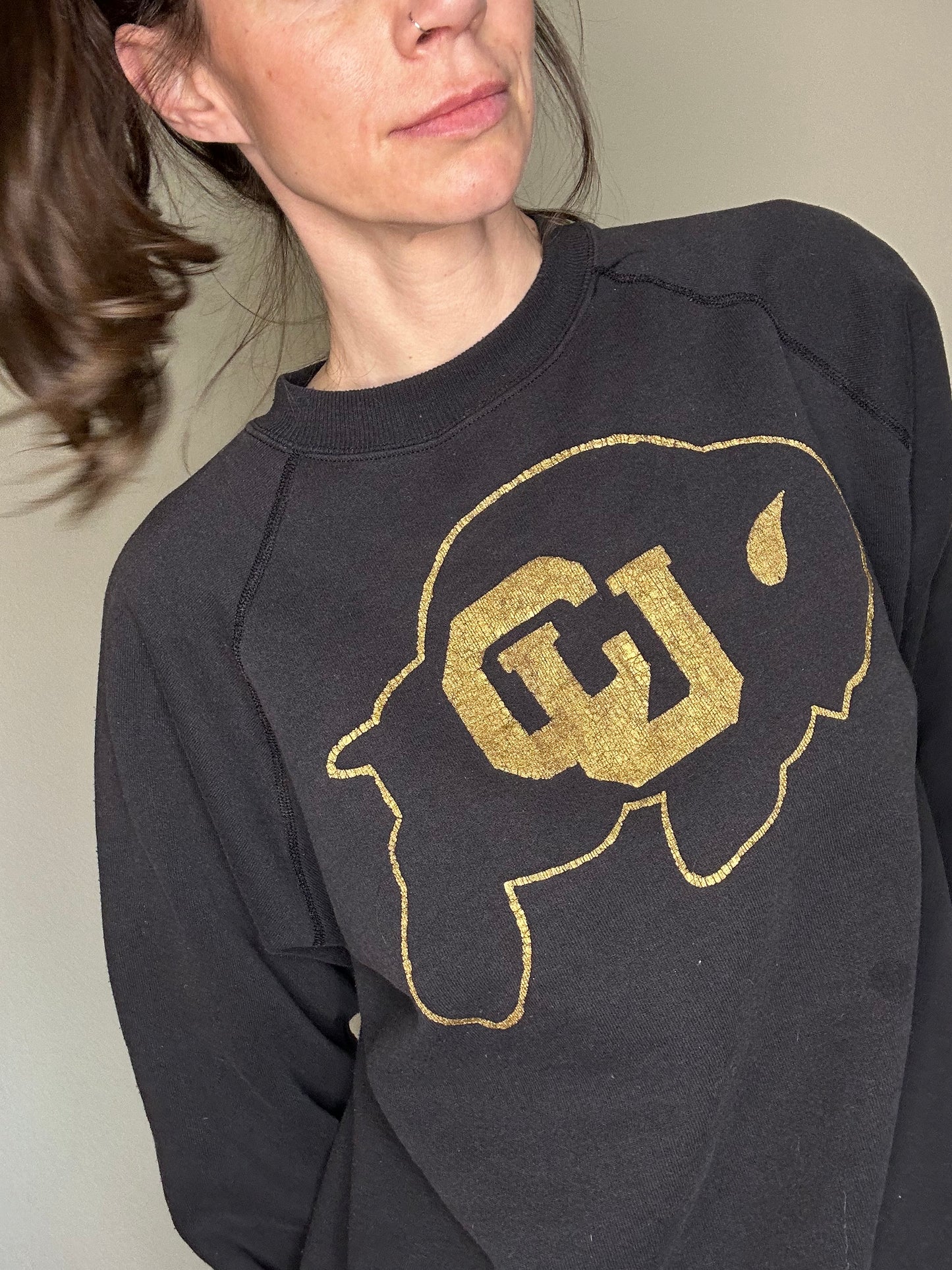 80’s Raglan University of Colorado CU Buffs Sweatshirt (Unisex L)