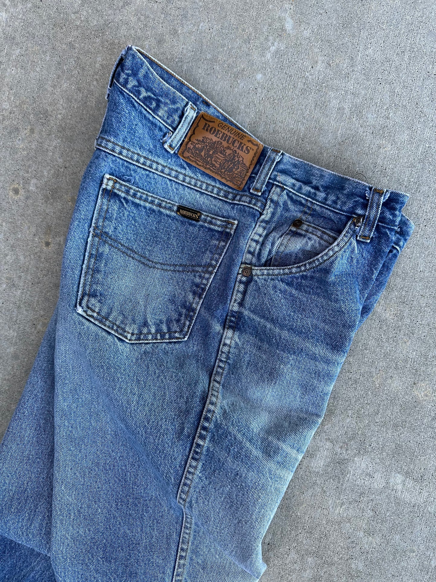 70’s Roebuck’s Faded Denim Jeans USA (Men’s 32x31 / Women’s 30)