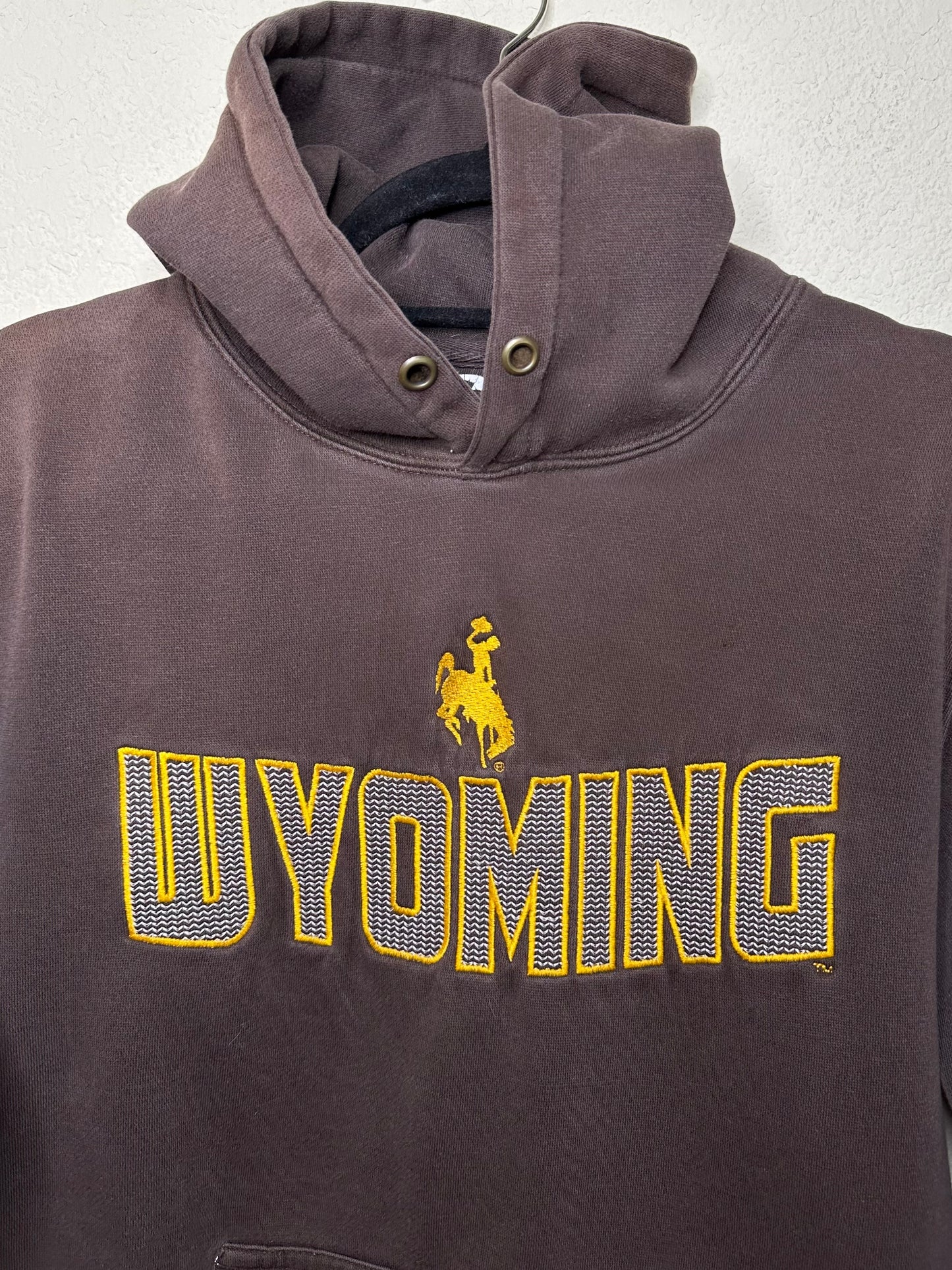 Wyoming Embroidered Block Letter Hoodie (Unisex S)