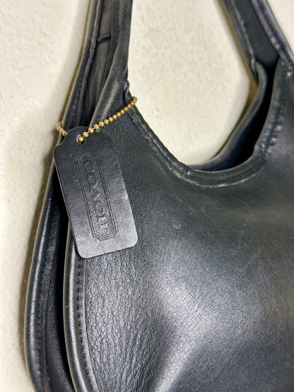 90’s COACH Black Leather Ergo Mini Satchel Bag USA