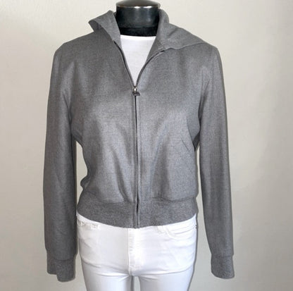 Vintage Ralph Lauren Collection (Purple Label) Wool Crop Zip-Up Hoodie (S/M)