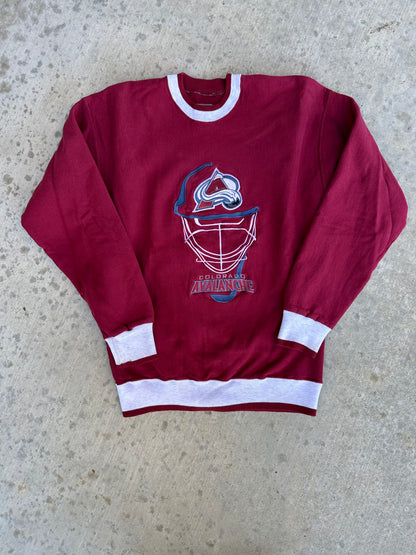 90’s Colorado Avalanche Embroidered Crewneck Sweatshirt (Unisex L))